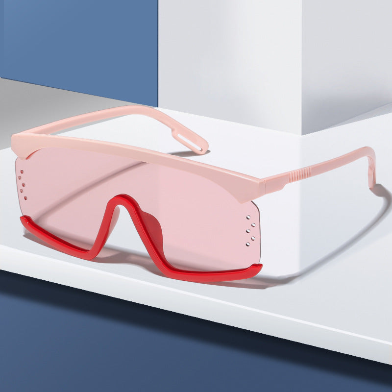 Wholesale One-piece Colorful PC Sunglasses